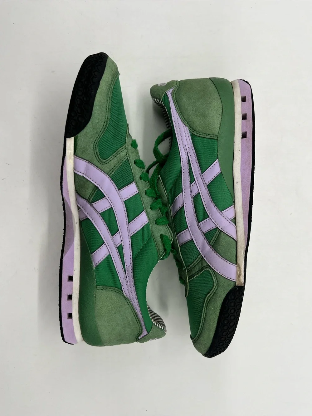 Onitsuka Tiger Ultimate 81 Women’s Sz 10 Green Violet Suede Sneakers Shoes.